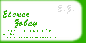elemer zobay business card